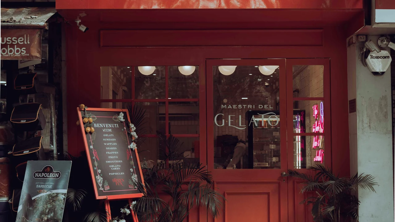 Authentic photograph of a store front with a sign.