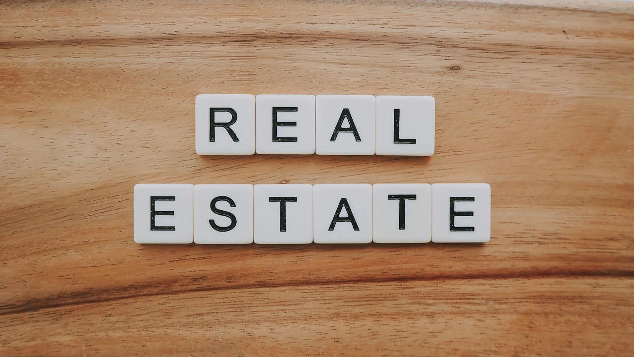 Authentic photograph of real estate letter blocks.