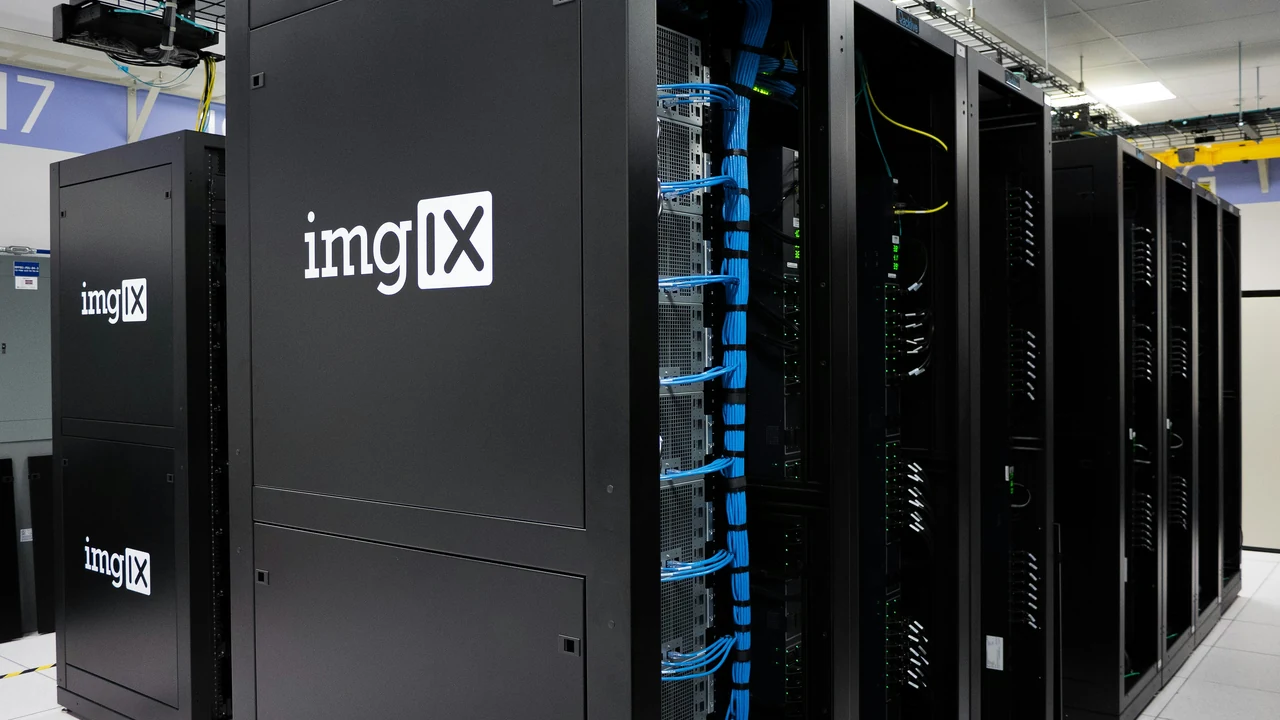 Authentic photograph of black imgix server system.