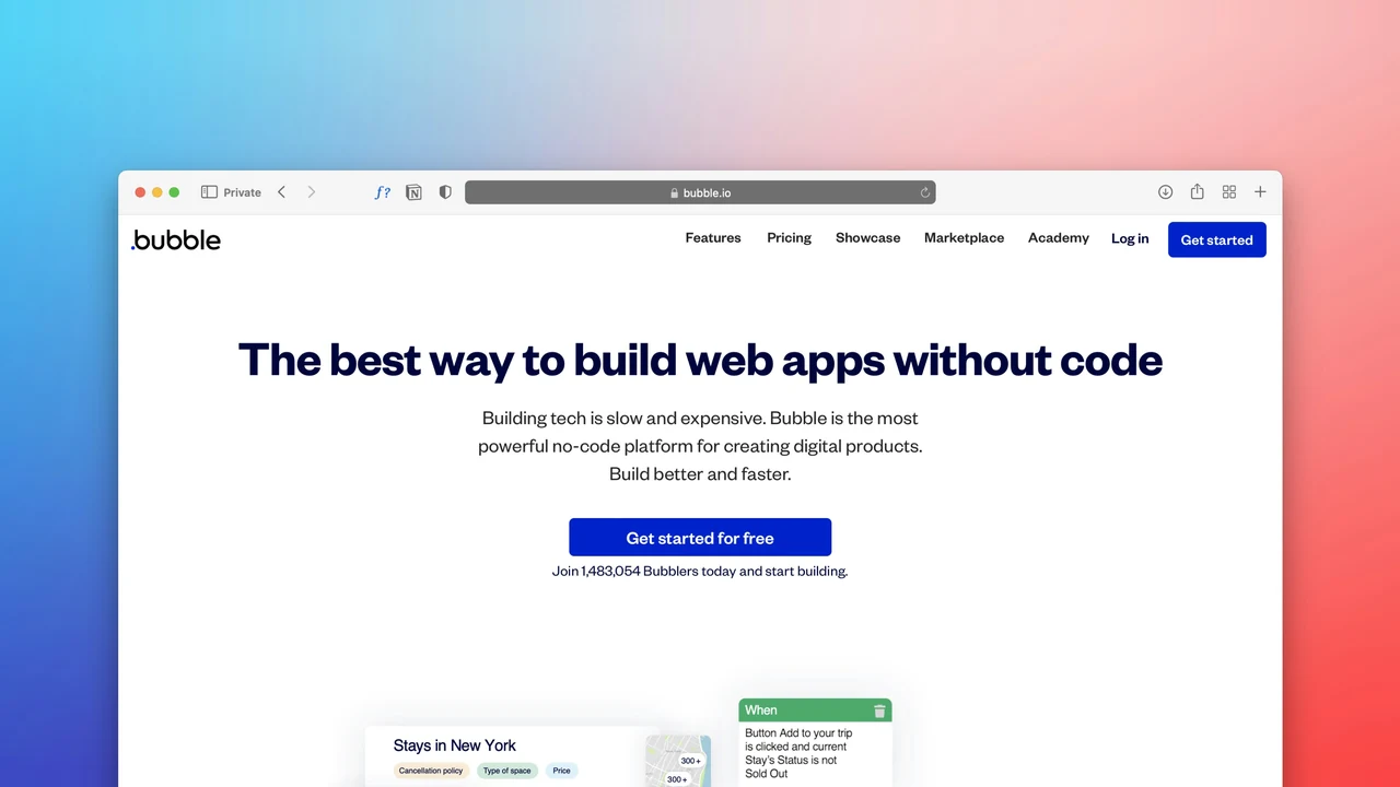 Authentic photograph of the best way to build web apps without code.