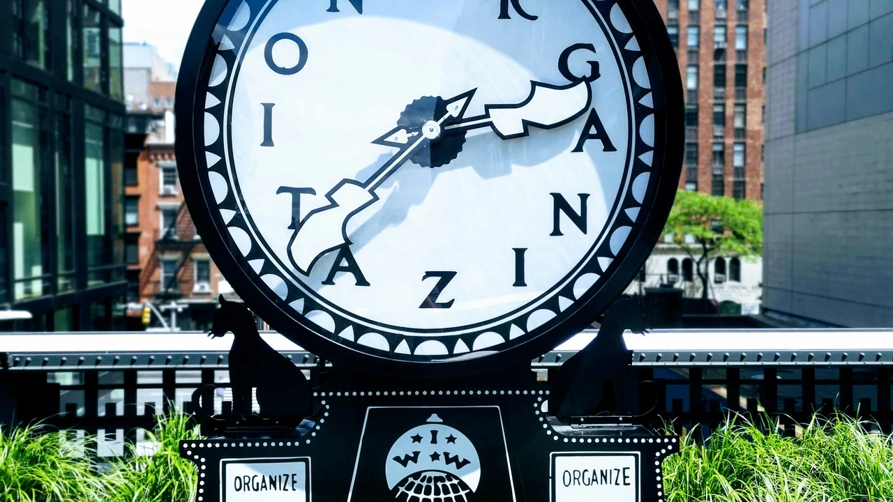Authentic photograph of time to organize clock.