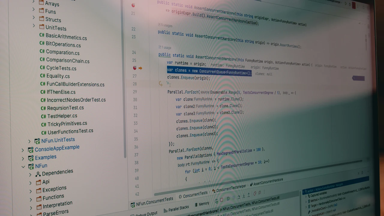 Authentic photograph of computer screen showing lines of code.