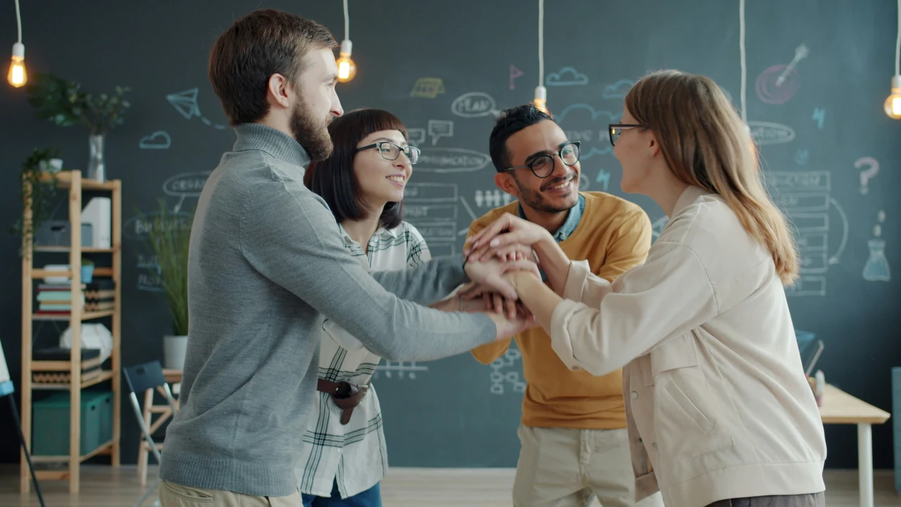 Cross-functional marketing team coordinating campaign assets.