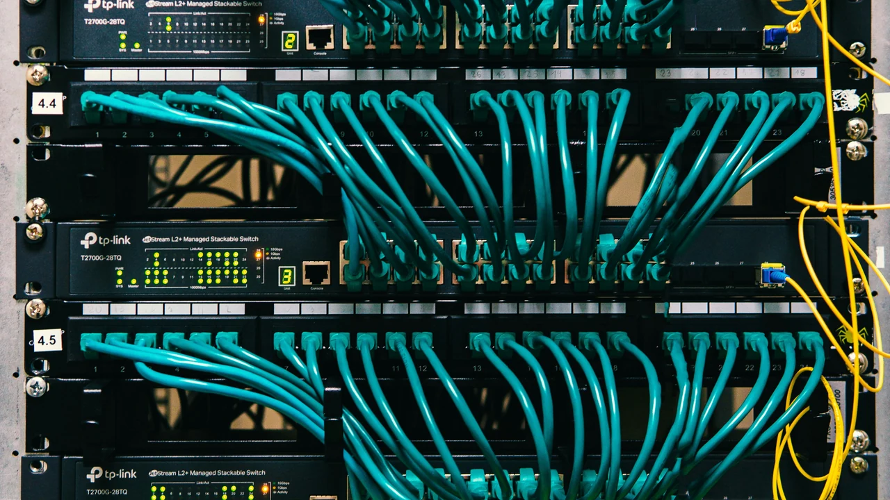 Connected server rack used to verify crawler access.