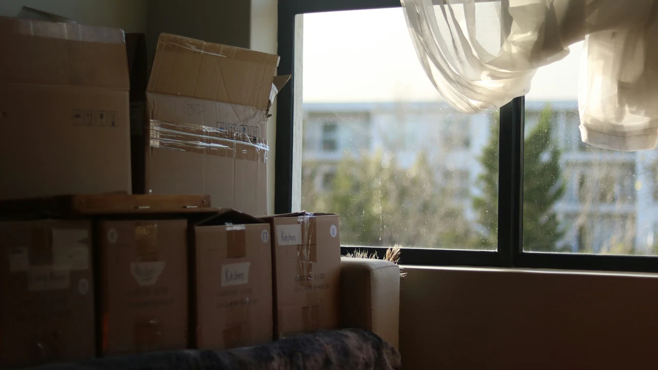 Packed boxes prepared for a carefully planned move.